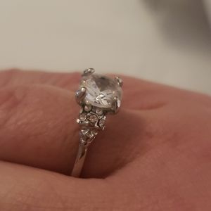 Skull ring diamond cz size 8 engagement ring